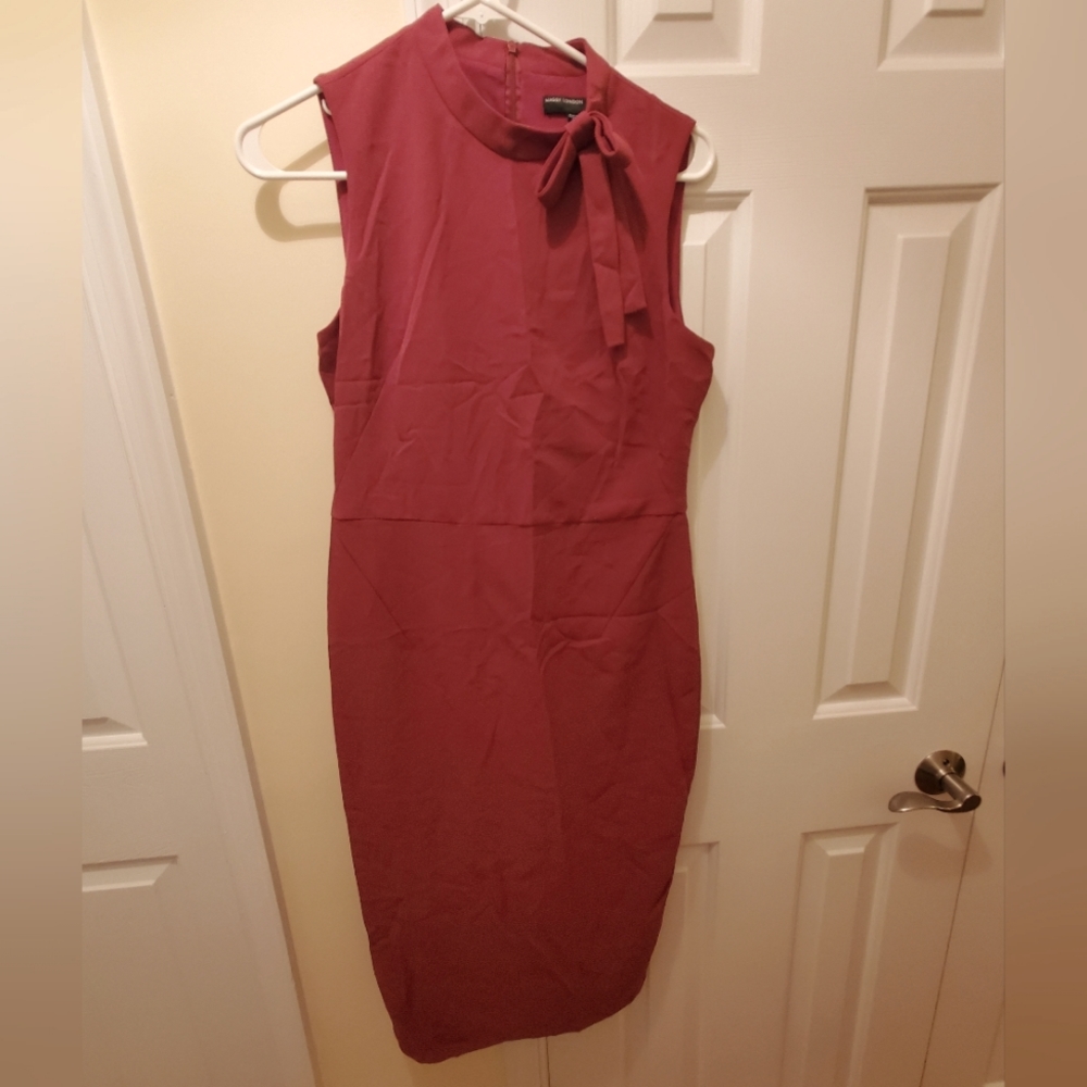 Midi Sheath Dress with Bow